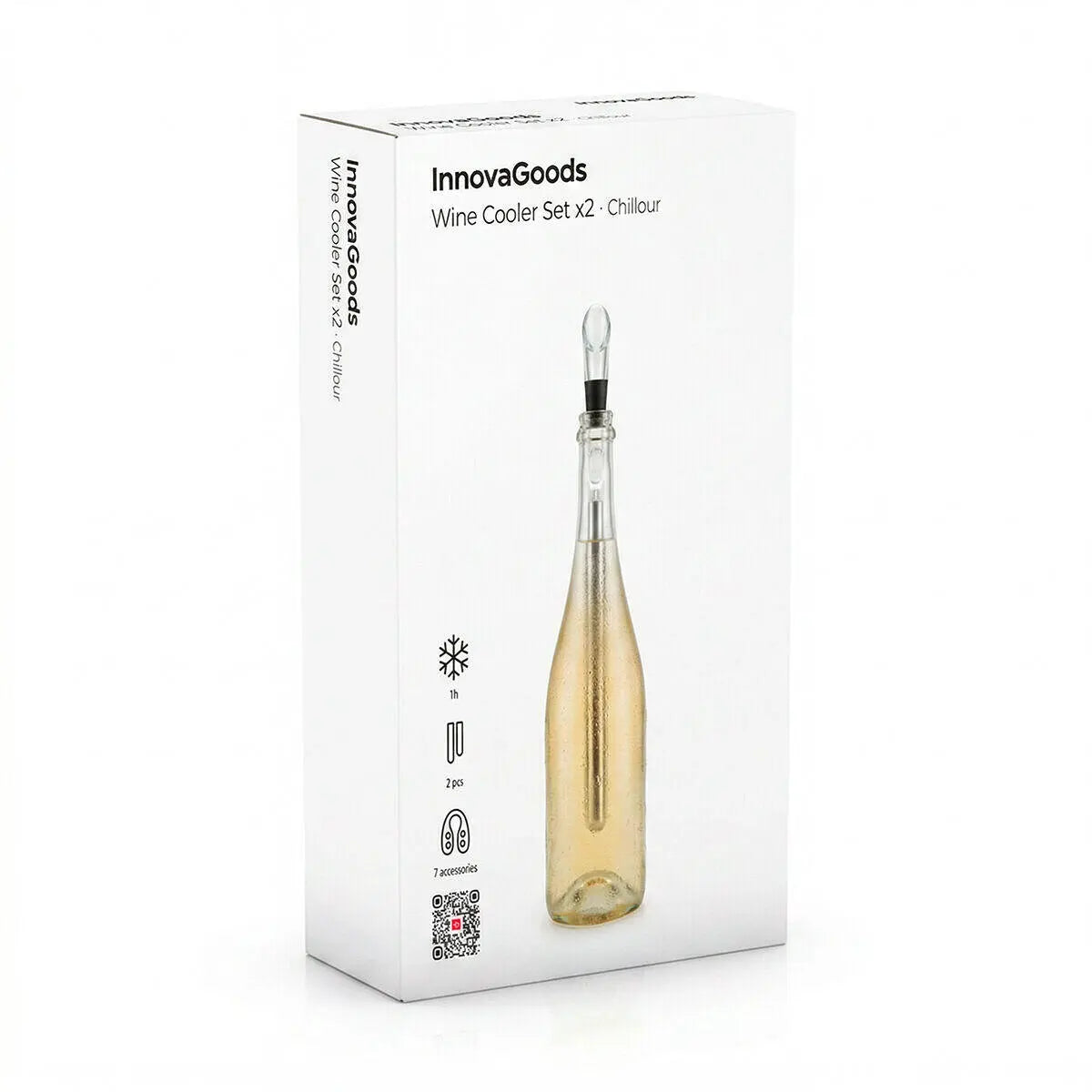 Set de Accesorios para Vino 7 Piezas — Enfriar, Airear y Conservar como un Sommelier