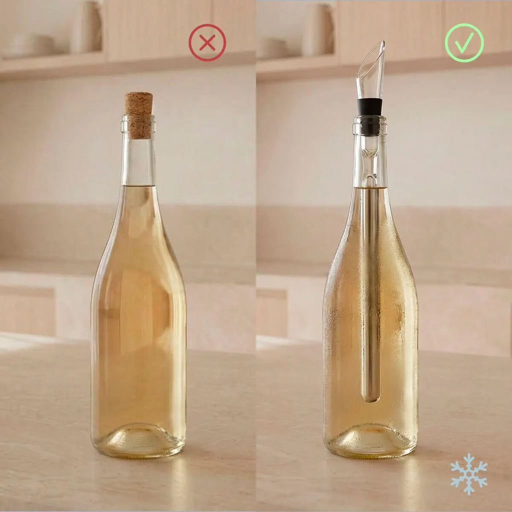 Set de Accesorios para Vino 7 Piezas — Enfriar, Airear y Conservar como un Sommelier